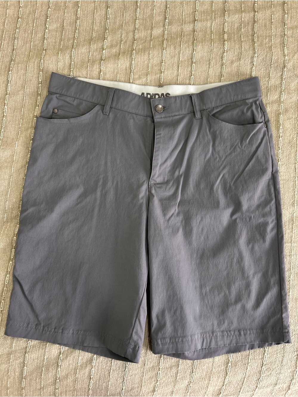 adidas Men’s Slate Gray Flat Front Performance Shorts